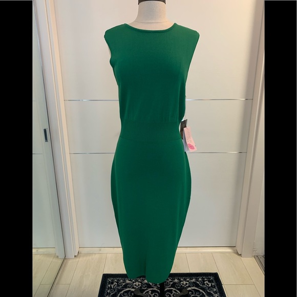 NWT Eva Mendes Green Sweater Dress size M - Picture 2 of 11